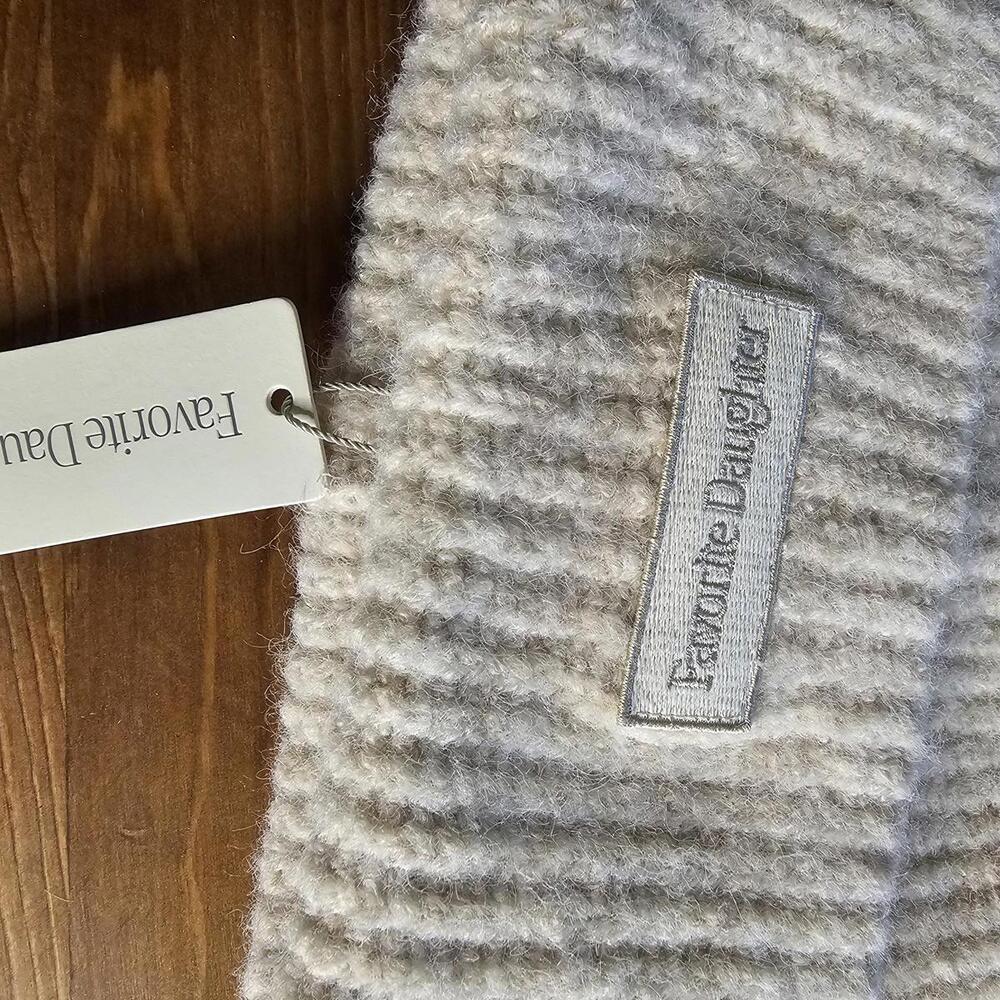 Favorite Daughter Legend Beanie Patch Rib Ivory Knit Hat - Picture 4 of 4